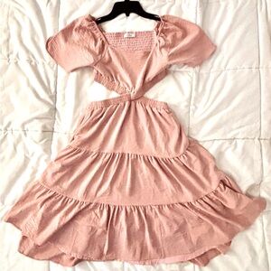Pink Tiered Girls Dress
